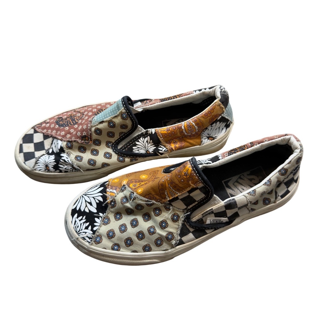 Vans Classic Slip-On Tiger Patchwork Multi Sneakers 500714 Mens 5.5 Womens 7